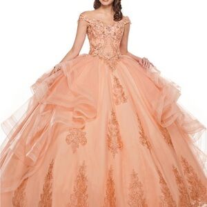 Mary's Bridal Preachy Pink Quinceañera Dress